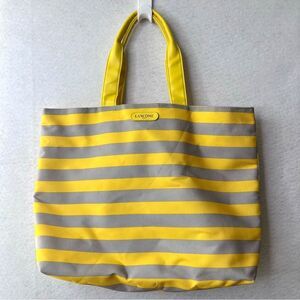 Vintage New Lancôme Tote with Stripes Cosmetic traveler Beauty Bag